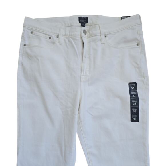 J. Crew Essential Straight Leg White Jean in All-day Stretch‎ Size 32 BX520 - Picture 8 of 10